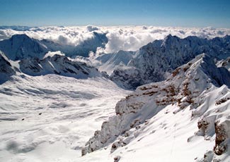 A view from the Zugspitze