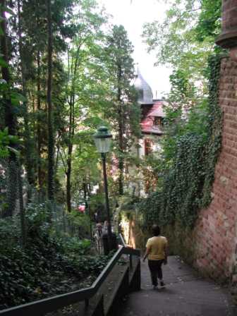 Kurzer Buckel - walkway from the Heidelberg Castle