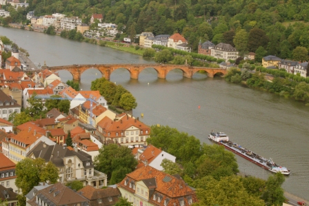Karl Theodor Bridge from the Heidelberg Castle