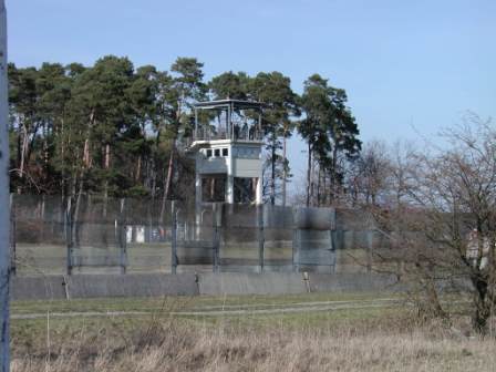 A view of the U.S. guard tower from the East German side
